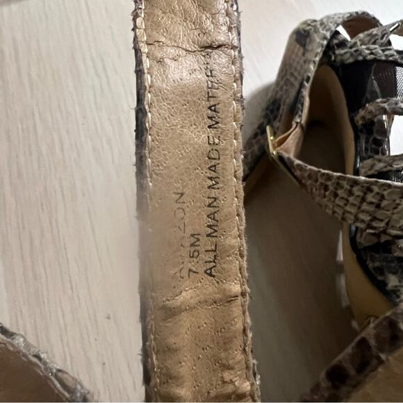 JustFab Amazon Snakeskin High Heeled Sandals - Picture 4 of 4